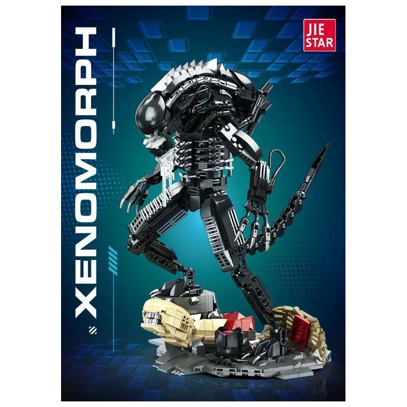 JIESTAR JJ9154 9154 CHIẾN ĐẤU VỚI NGƯỜI NGOÀI HÀNH TINH bộ đồ chơi xếp lắp ráp ghép mô hình XENOMORPH 882 khối