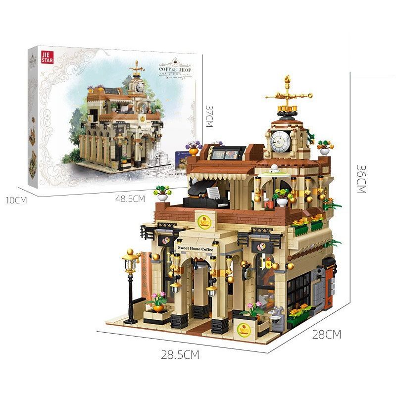 JIESTAR 89120 QUÁN CÀ PHÊ CỔ ĐIỂN bộ đồ chơi xếp lắp ráp ghép mô hình Creator Sáng Tạo 2987 khối JIESTAR 89120 QUÁN CÀ PHÊ CỔ ĐIỂN bộ đồ chơi xếp lắp ráp ghép mô hình Creator Sáng Tạo 2987 khối