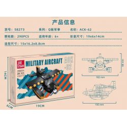JIESTAR 58273 MÁY BAY ĐỔ BỘ ACK-62 bộ đồ chơi xếp lắp ráp ghép mô hình Military Army Quân Sự Bộ Đội 298 khối
