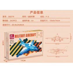 JIESTAR 58274 MÁY BAY CHIẾN ĐẤU F-2 bộ đồ chơi xếp lắp ráp ghép mô hình Military Army Quân Sự Bộ Đội 262 khối