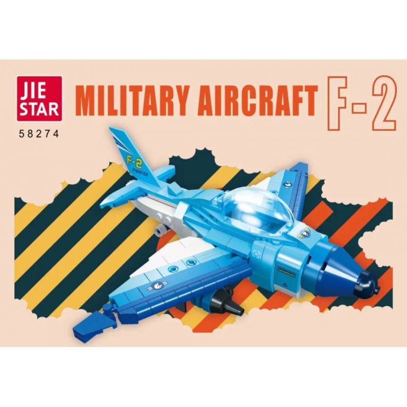 JIESTAR 58274 MÁY BAY CHIẾN ĐẤU F-2 bộ đồ chơi xếp lắp ráp ghép mô hình Military Army Quân Sự Bộ Đội 262 khối