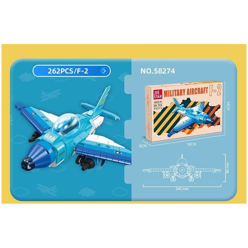 JIESTAR 58276 MÁY BAY TẤN CÔNG A-10 bộ đồ chơi xếp lắp ráp ghép mô hình Military Army Quân Sự Bộ Đội 271 khối