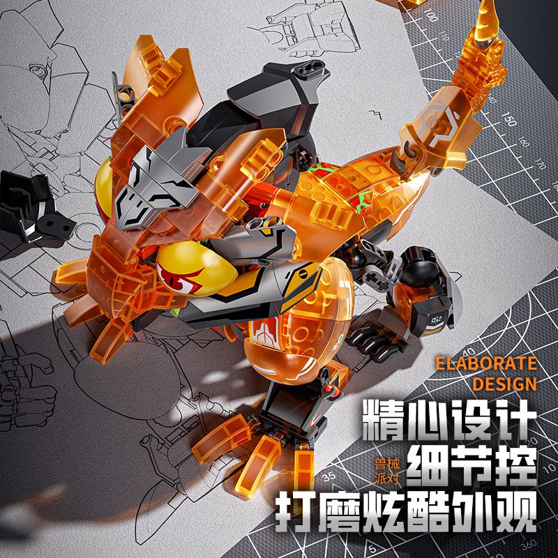 JI BRICK 39901 BỮA TIỆC QUÁI THÚ CƠN THỊNH NỘ CỦA CHÚA THẰN LẰN bộ đồ chơi xếp lắp ráp ghép mô hình 674 khối