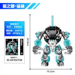 JI BRICK 39902 BỮA TIỆC QUÁI THÚ CÁ MẬP ĐEN bộ đồ chơi xếp lắp ráp ghép mô hình 688 khối