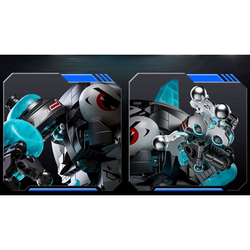 JI BRICK 39902 BỮA TIỆC QUÁI THÚ CÁ MẬP ĐEN bộ đồ chơi xếp lắp ráp ghép mô hình 688 khối