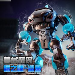 JI BRICK 39902 BỮA TIỆC QUÁI THÚ CÁ MẬP ĐEN bộ đồ chơi xếp lắp ráp ghép mô hình 688 khối