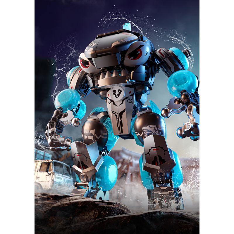 JI BRICK 39902 BỮA TIỆC QUÁI THÚ CÁ MẬP ĐEN bộ đồ chơi xếp lắp ráp ghép mô hình 688 khối