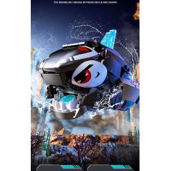 JI BRICK 39902 BỮA TIỆC QUÁI THÚ CÁ MẬP ĐEN bộ đồ chơi xếp lắp ráp ghép mô hình 688 khối