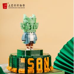 SANXINGDUI MUSEUM 16195 HUYỀN THOẠI THỤC CỔ TAM TINH ĐÔI bộ đồ chơi xếp lắp ráp ghép mô hình 1068 khối