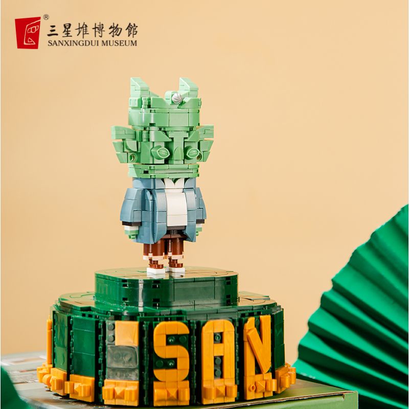 SANXINGDUI MUSEUM 16195 HUYỀN THOẠI THỤC CỔ TAM TINH ĐÔI bộ đồ chơi xếp lắp ráp ghép mô hình 1068 khối