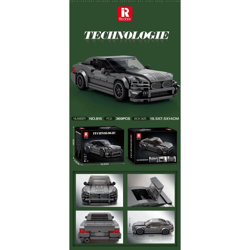 REOBRIX 815 BMW bộ đồ chơi xếp lắp ráp ghép mô hình Speed Champions Racing Cars Đua Xe Công Thức 369 khối