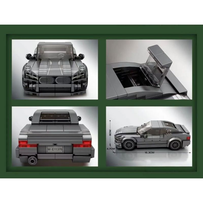 REOBRIX 815 BMW bộ đồ chơi xếp lắp ráp ghép mô hình Speed Champions Racing Cars Đua Xe Công Thức 369 khối