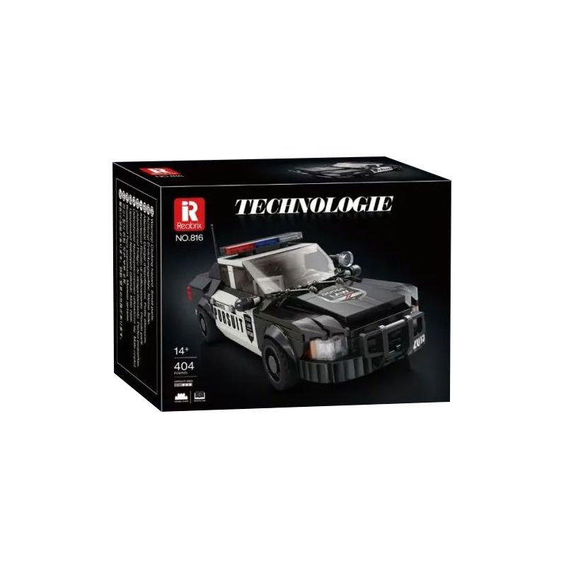 REOBRIX 816 non Lego DODGE XE CẢNH SÁT bộ đồ chơi xếp lắp ráp ghép mô hình Speed Champions Racing Cars Đua Xe Công Thức 404 khối