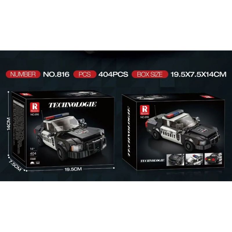 REOBRIX 816 DODGE XE CẢNH SÁT bộ đồ chơi xếp lắp ráp ghép mô hình Speed Champions Racing Cars Đua Xe Công Thức 404 khối