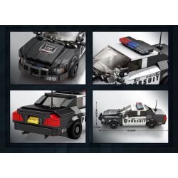 REOBRIX 816 DODGE XE CẢNH SÁT bộ đồ chơi xếp lắp ráp ghép mô hình Speed Champions Racing Cars Đua Xe Công Thức 404 khối