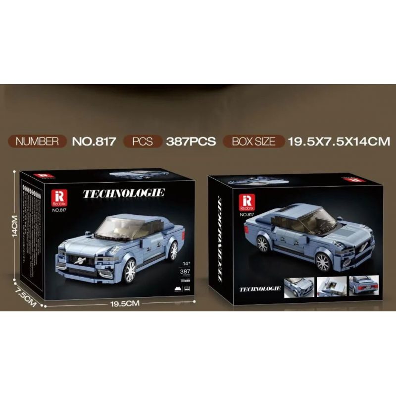 REOBRIX 817 XE THỂ THAO bộ đồ chơi xếp lắp ráp ghép mô hình Speed Champions Racing Cars Đua Xe Công Thức 387 khối