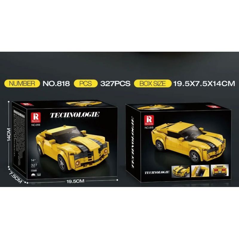 REOBRIX 818 XE THỂ THAO CHEVROLET CAMARO bộ đồ chơi xếp lắp ráp ghép mô hình Speed Champions Racing Cars Đua Xe Công Thức 327 khối
