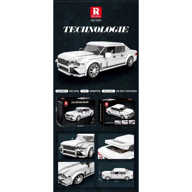 REOBRIX 819 XE THỂ THAO BMW bộ đồ chơi xếp lắp ráp ghép mô hình Speed Champions Racing Cars Đua Xe Công Thức 398 khối