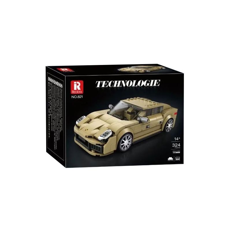 REOBRIX 821 non Lego XE THỂ THAO PORSCHE bộ đồ chơi xếp lắp ráp ghép mô hình Speed Champions Racing Cars Đua Xe Công Thức 324 khối