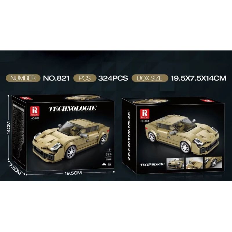 REOBRIX 821 XE THỂ THAO PORSCHE bộ đồ chơi xếp lắp ráp ghép mô hình Speed Champions Racing Cars Đua Xe Công Thức 324 khối