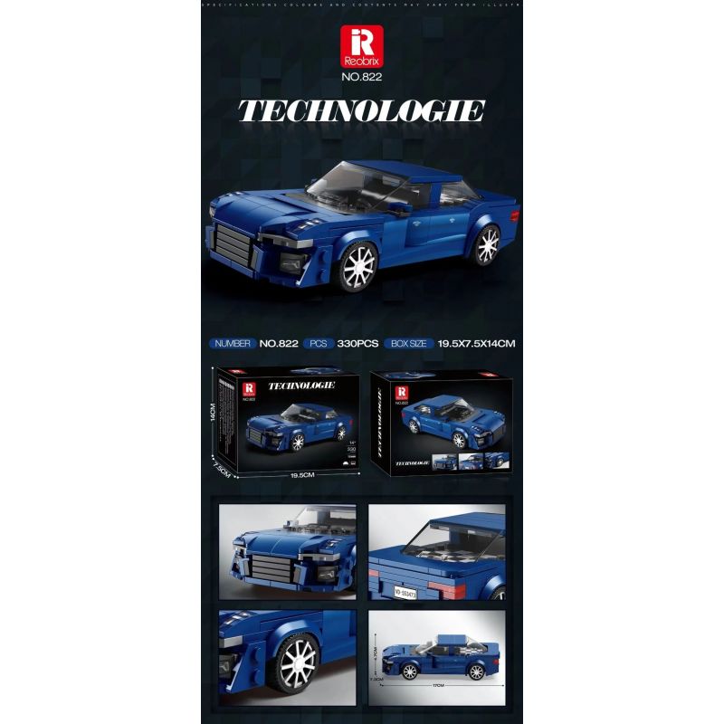 REOBRIX 822 XE THỂ THAO bộ đồ chơi xếp lắp ráp ghép mô hình Speed Champions Racing Cars Đua Xe Công Thức 330 khối