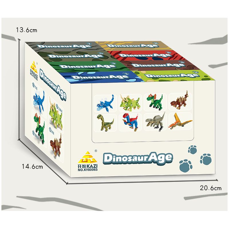 Kazi KY80065 80065 AGE OF DINOSAURS 8 MÔ HÌNH MOSASAURUS TRICERATOPS DIPLOSAURUS STEGOSAURUS BRONTOSAURUS THERIZINOSAURUS SPINOSAURUS PTEROSAUR bộ đồ chơi xếp lắp ráp ghép mô hình Creator DINOSAURAGE Sáng Tạo 550 khối