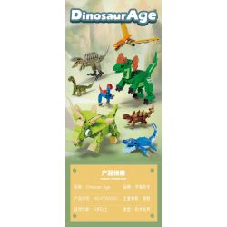Kazi KY80065 80065 AGE OF DINOSAURS 8 MÔ HÌNH MOSASAURUS TRICERATOPS DIPLOSAURUS STEGOSAURUS BRONTOSAURUS THERIZINOSAURUS SPINOSAURUS PTEROSAUR bộ đồ chơi xếp lắp ráp ghép mô hình Creator DINOSAURAGE Sáng Tạo 550 khối