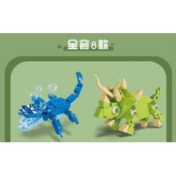 Kazi KY80065 80065 AGE OF DINOSAURS 8 MÔ HÌNH MOSASAURUS TRICERATOPS DIPLOSAURUS STEGOSAURUS BRONTOSAURUS THERIZINOSAURUS SPINOSAURUS PTEROSAUR bộ đồ chơi xếp lắp ráp ghép mô hình Creator DINOSAURAGE Sáng Tạo 550 khối