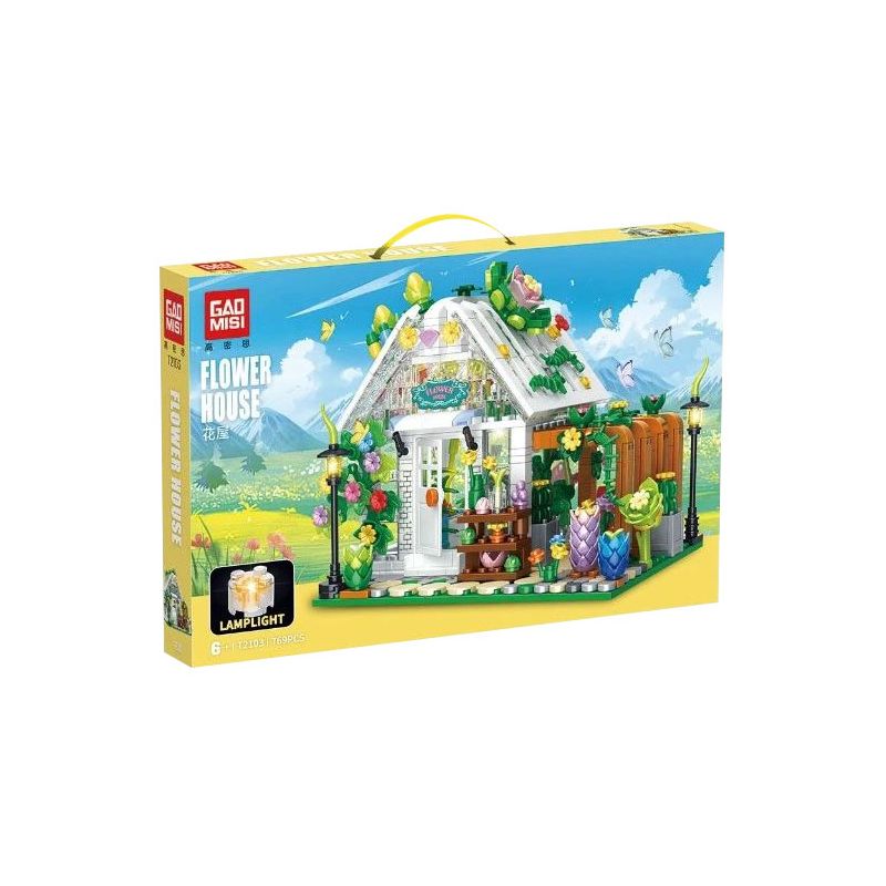 GAOMISI T2103 2103 non Lego CỬA HÀNG HOA bộ đồ chơi xếp lắp ráp ghép mô hình Creator FLOWER SHOP Sáng Tạo 769 khối