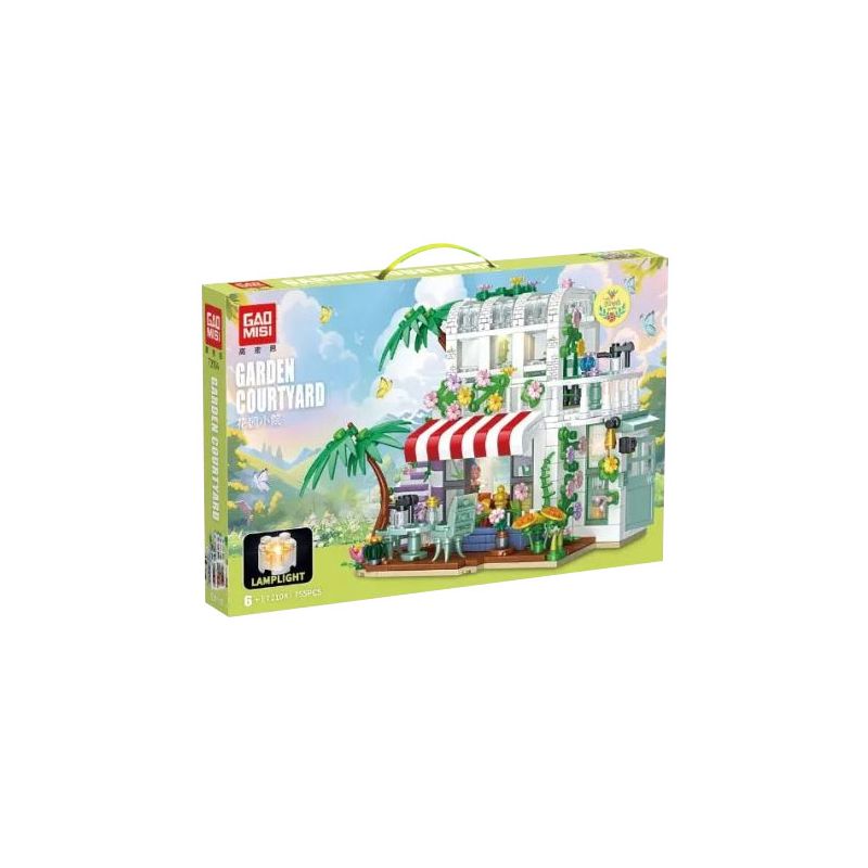 GAOMISI T2104 2104 non Lego SÂN VƯỜN bộ đồ chơi xếp lắp ráp ghép mô hình Creator GARDEN COURTYARD Sáng Tạo 755 khối