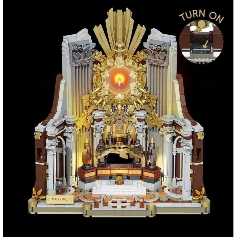 ZOIN GK202 NGAI VÀNG CỦA THÁNH PETER bộ đồ chơi xếp lắp ráp ghép mô hình Creator ST. PETER'S THRONE Sáng Tạo