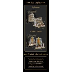 ZOIN GK202 NGAI VÀNG CỦA THÁNH PETER bộ đồ chơi xếp lắp ráp ghép mô hình Creator ST. PETER'S THRONE Sáng Tạo