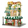 ZHEGAO 613034 ĐÓN ÁNH SÁNG QUÁN CÀ PHÊ bộ đồ chơi xếp lắp ráp ghép mô hình Creator Sáng Tạo