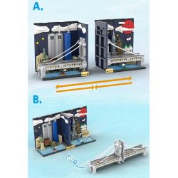 MorkModel 028008 Mork Model 028008 ĐƯỜNG CHÂN TRỜI MANHATTAN bộ đồ chơi xếp lắp ráp ghép mô hình Architecture MANHATTAN SKYLINE BOOKENDS Công Trình Kiến Trúc 1771 khối
