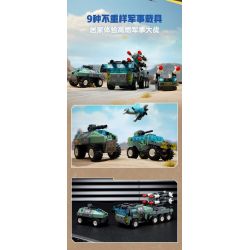 KEEPPLEY 42207 PHẢN ỨNG PHỐI HỢP 8 TỔ XE TÊN LỬA HÀNH TRÌNH bộ đồ chơi xếp lắp ráp ghép mô hình Military Army Quân Sự Bộ Đội