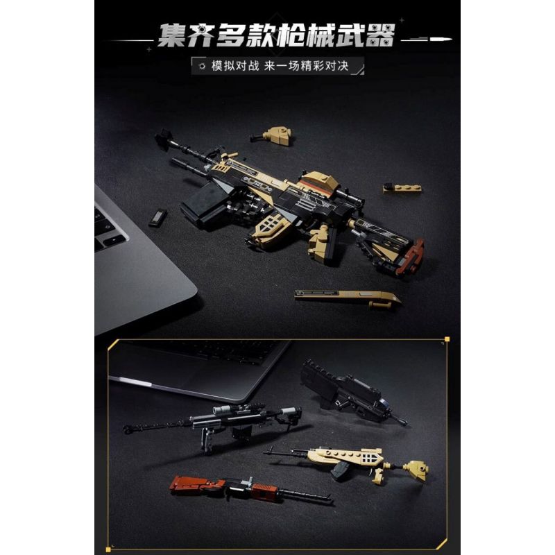 KEEPPLEY 42208 PHẢN ỨNG TOÀN DIỆN HỆ THỐNG SÚNG NGẮN XM26 8 TỔ HỢP bộ đồ chơi xếp lắp ráp ghép mô hình Military Army Quân Sự Bộ Đội