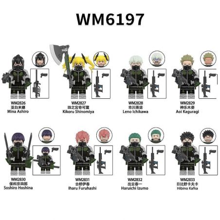 WM 6197 2826 2827 2828 2829 2830 2831 2832 2833 QUÁI VẬT SỐ 8 HÌNH NHỎ LOẠI bộ đồ chơi xếp lắp ráp ghép mô hình Movie & Game KAIJU NO. 8 Phim Và Trò Chơi