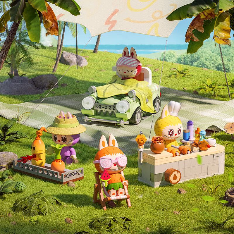 POP MART P10005 10005 CĂN CỨ BÍ MẬT CỦA RỪNG QUÁI VẬT TU LUYỆN TUYỆT VỜI bộ đồ chơi xếp lắp ráp ghép mô hình MAGICAL PLANTS 483 khối