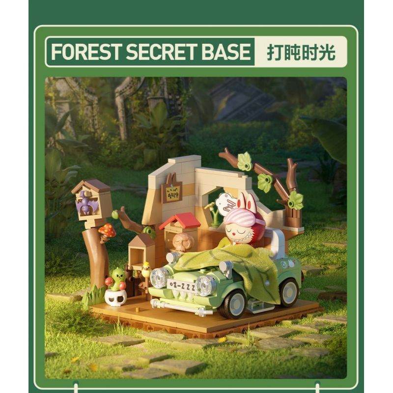 POP MART P10005 10005 CĂN CỨ BÍ MẬT CỦA RỪNG QUÁI VẬT TU LUYỆN TUYỆT VỜI bộ đồ chơi xếp lắp ráp ghép mô hình MAGICAL PLANTS 483 khối