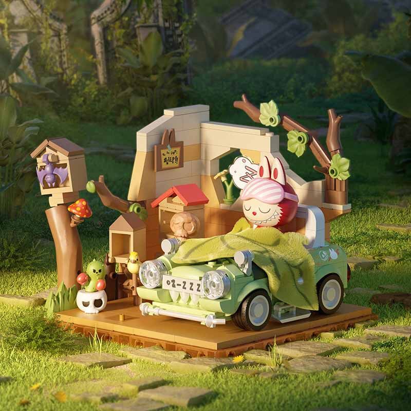 POP MART P10006 10006 CĂN CỨ BÍ MẬT CỦA KHU RỪNG QUÁI VẬT GIỜ NGỦ TRƯA bộ đồ chơi xếp lắp ráp ghép mô hình NAPPING TIME 452 khối