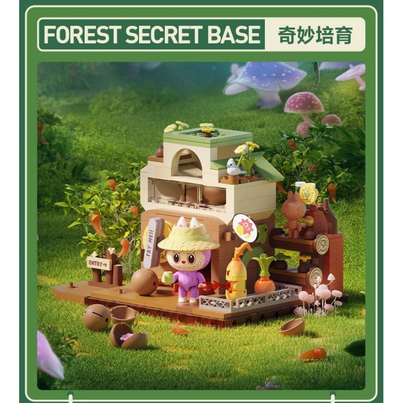 POP MART P10006 10006 CĂN CỨ BÍ MẬT CỦA KHU RỪNG QUÁI VẬT GIỜ NGỦ TRƯA bộ đồ chơi xếp lắp ráp ghép mô hình NAPPING TIME 452 khối
