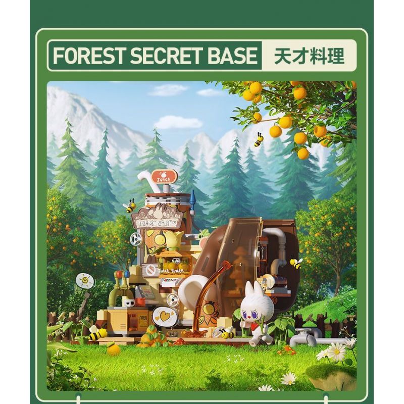 POP MART P10006 10006 CĂN CỨ BÍ MẬT CỦA KHU RỪNG QUÁI VẬT GIỜ NGỦ TRƯA bộ đồ chơi xếp lắp ráp ghép mô hình NAPPING TIME 452 khối