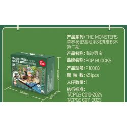 POP MART P10006 10006 CĂN CỨ BÍ MẬT CỦA KHU RỪNG QUÁI VẬT GIỜ NGỦ TRƯA bộ đồ chơi xếp lắp ráp ghép mô hình NAPPING TIME 452 khối