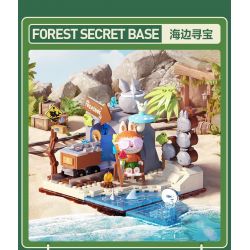 POP MART P10007 10007 CĂN CỨ BÍ MẬT TRONG RỪNG QUÁI VẬT ẨM THỰC THIÊN TÀI bộ đồ chơi xếp lắp ráp ghép mô hình GENIUS COOK 506 khối