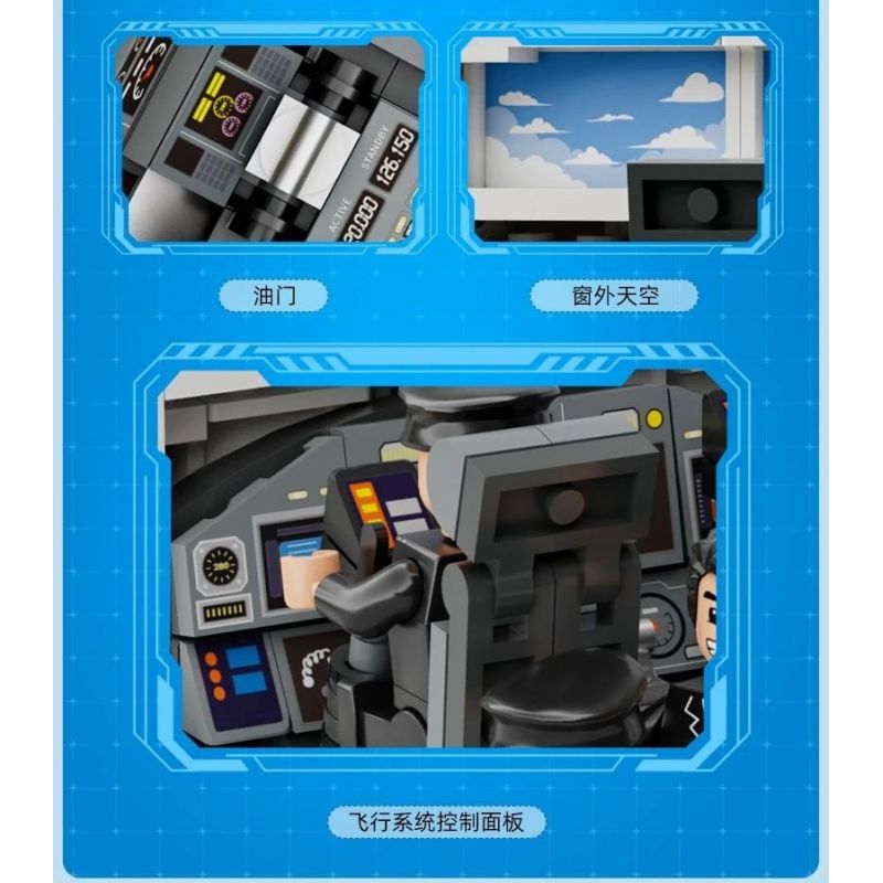 PANTASY 11025 XÂY DỰNG NHỮNG GIẤC MƠ TRÊN BẦU TRỜI XANH SÁNG TẠO VĂN HÓA CỦA XIAMEN AIRLINES CẢNH NHỎ VỀ BẢO TRÌ MÁY BAY bộ đồ chơi xếp lắp ráp ghép mô hình City Thành Phố 234 khối