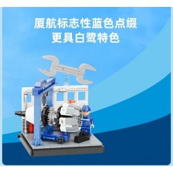 PANTASY 11025 XÂY DỰNG NHỮNG GIẤC MƠ TRÊN BẦU TRỜI XANH SÁNG TẠO VĂN HÓA CỦA XIAMEN AIRLINES CẢNH NHỎ VỀ BẢO TRÌ MÁY BAY bộ đồ chơi xếp lắp ráp ghép mô hình City Thành Phố 234 khối