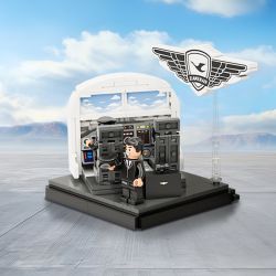 PANTASY 11026 XÂY DỰNG ƯỚC MƠ TRÊN BẦU TRỜI XANH SÁNG TẠO VĂN HÓA CỦA XIAMEN AIRLINES NHỮNG KHUNG CẢNH NHỎ TRONG BUỒNG LÁI MÁY BAY bộ đồ chơi xếp lắp ráp ghép mô hình City Thành Phố 256 khối