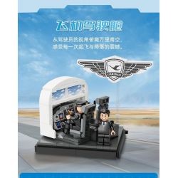 PANTASY 11026 XÂY DỰNG ƯỚC MƠ TRÊN BẦU TRỜI XANH SÁNG TẠO VĂN HÓA CỦA XIAMEN AIRLINES NHỮNG KHUNG CẢNH NHỎ TRONG BUỒNG LÁI MÁY BAY bộ đồ chơi xếp lắp ráp ghép mô hình City Thành Phố 256 khối