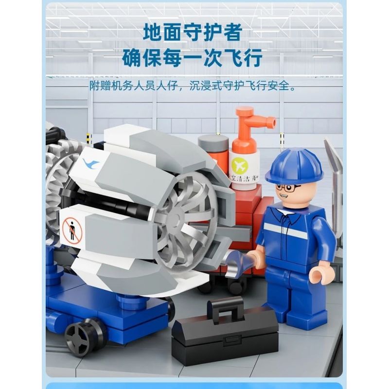 PANTASY 11026 XÂY DỰNG ƯỚC MƠ TRÊN BẦU TRỜI XANH SÁNG TẠO VĂN HÓA CỦA XIAMEN AIRLINES NHỮNG KHUNG CẢNH NHỎ TRONG BUỒNG LÁI MÁY BAY bộ đồ chơi xếp lắp ráp ghép mô hình City Thành Phố 256 khối