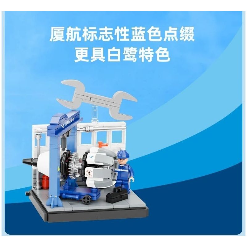 PANTASY 11026 XÂY DỰNG ƯỚC MƠ TRÊN BẦU TRỜI XANH SÁNG TẠO VĂN HÓA CỦA XIAMEN AIRLINES NHỮNG KHUNG CẢNH NHỎ TRONG BUỒNG LÁI MÁY BAY bộ đồ chơi xếp lắp ráp ghép mô hình City Thành Phố 256 khối